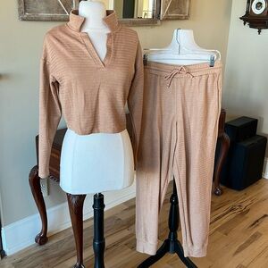 Matching Set Long Sleeve Top Jogger Pants